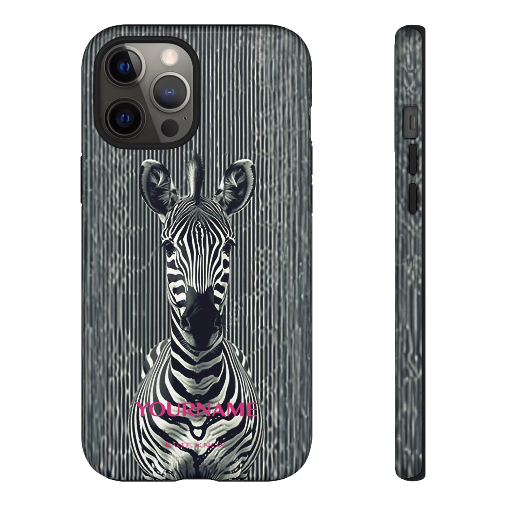 Zebra on Stripes Phone Case - Tough Protective iPhone Cover