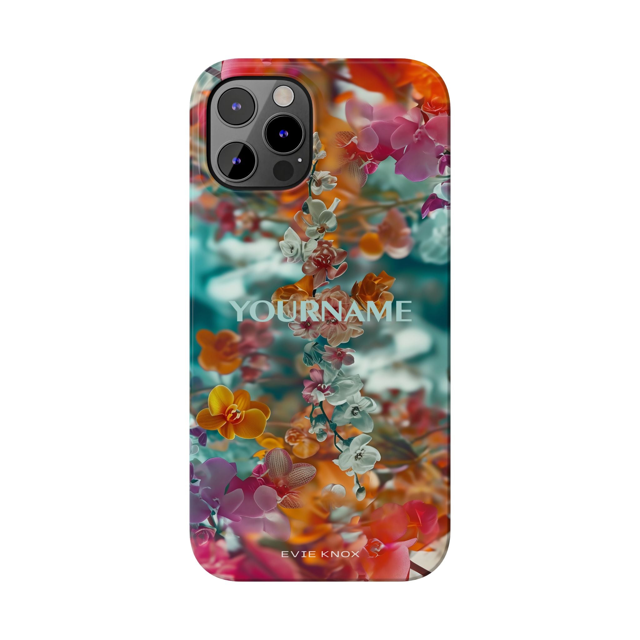 Floral Cascade Slim iPhone Case — Vibrant Tropical Blossom Design