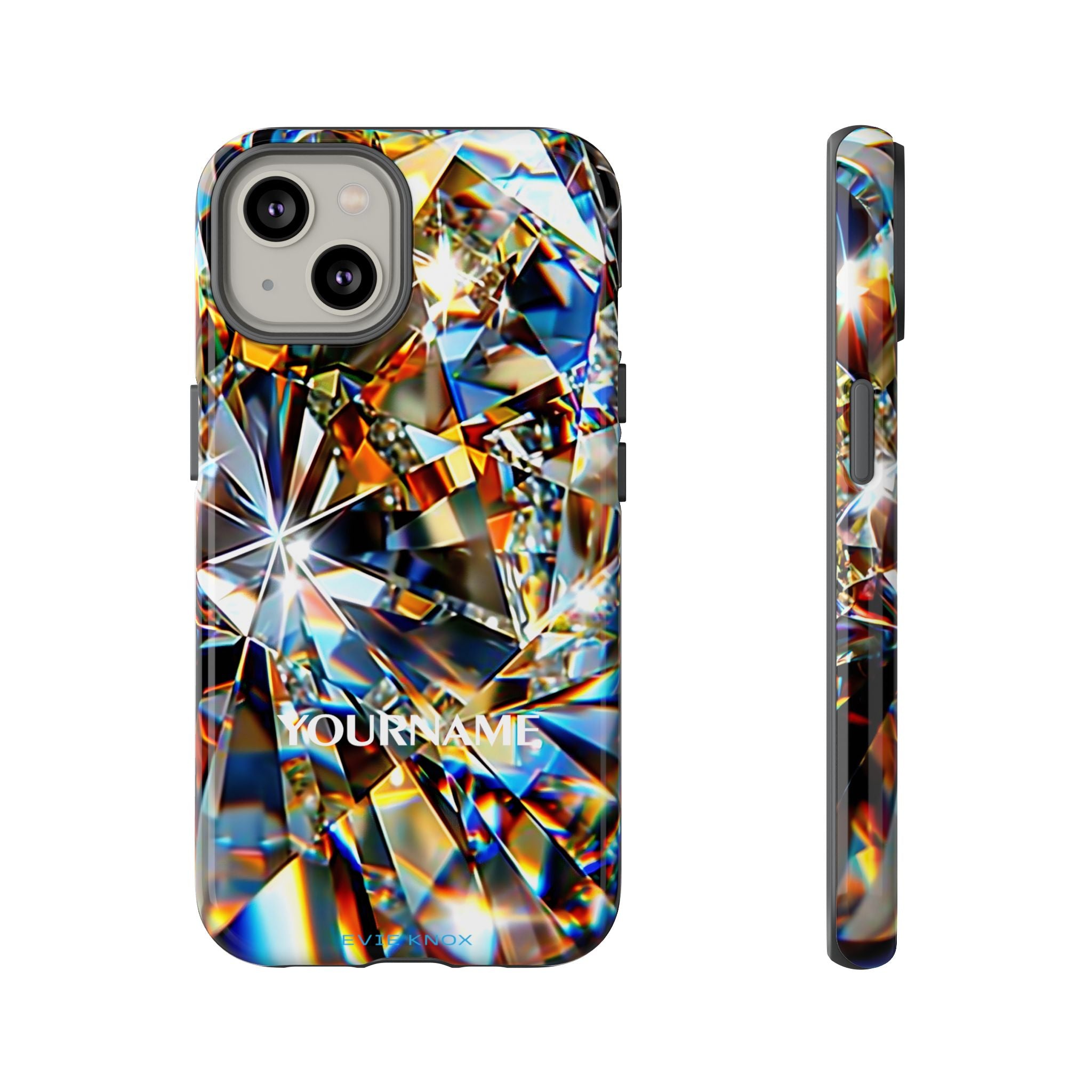 Diamond Facet Tough Case — Prismatic Crystal Print Phone Cover