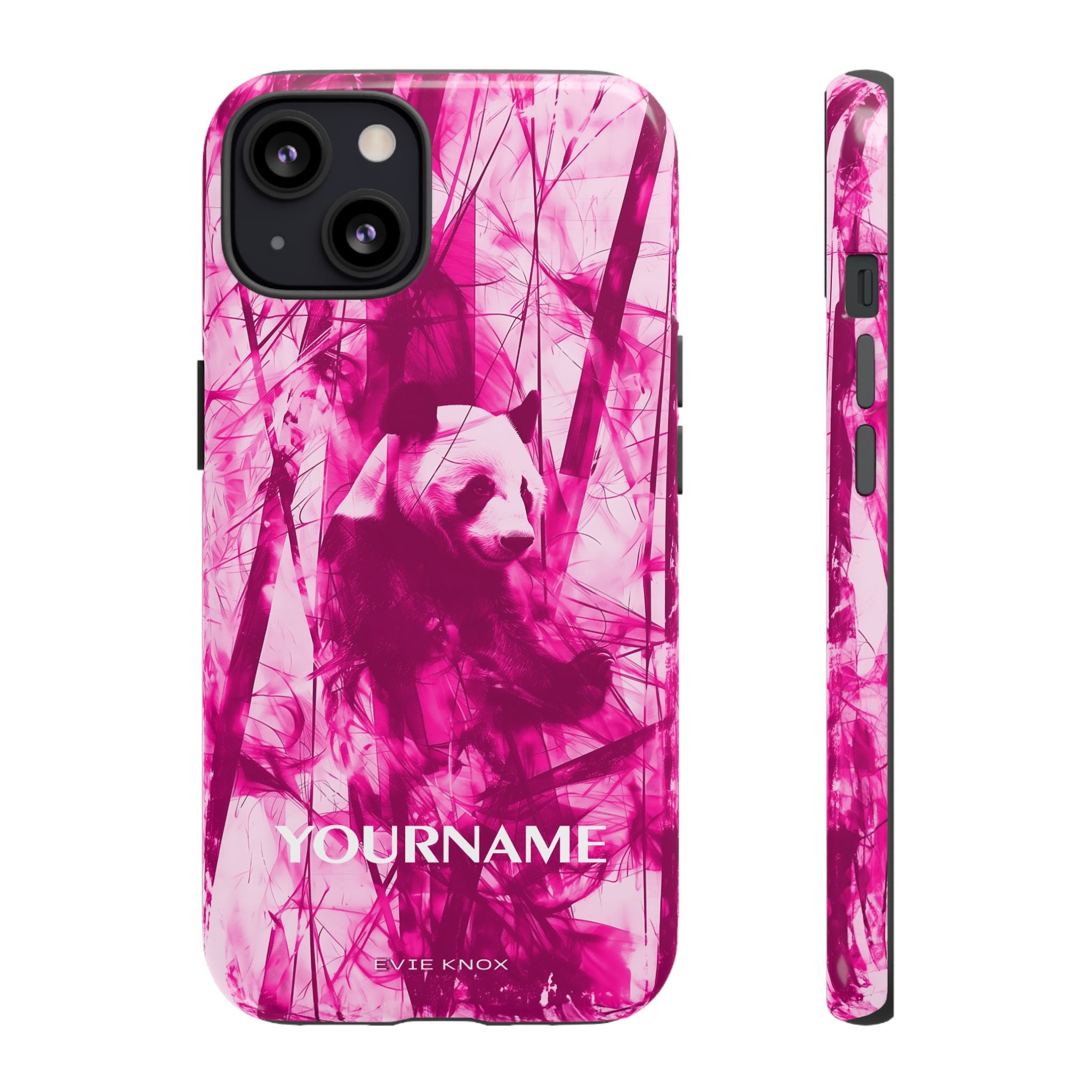 Berry Panda on Bamboo iPhone Case — Abstract Protective Tough Case