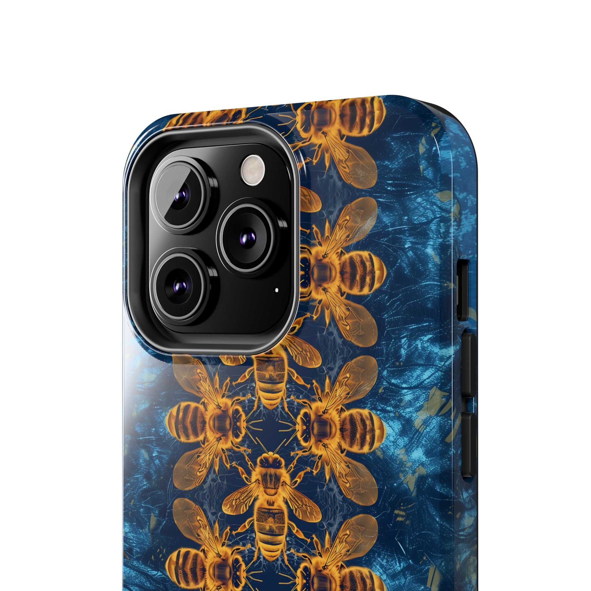 Bees On Blue iPhone Case
