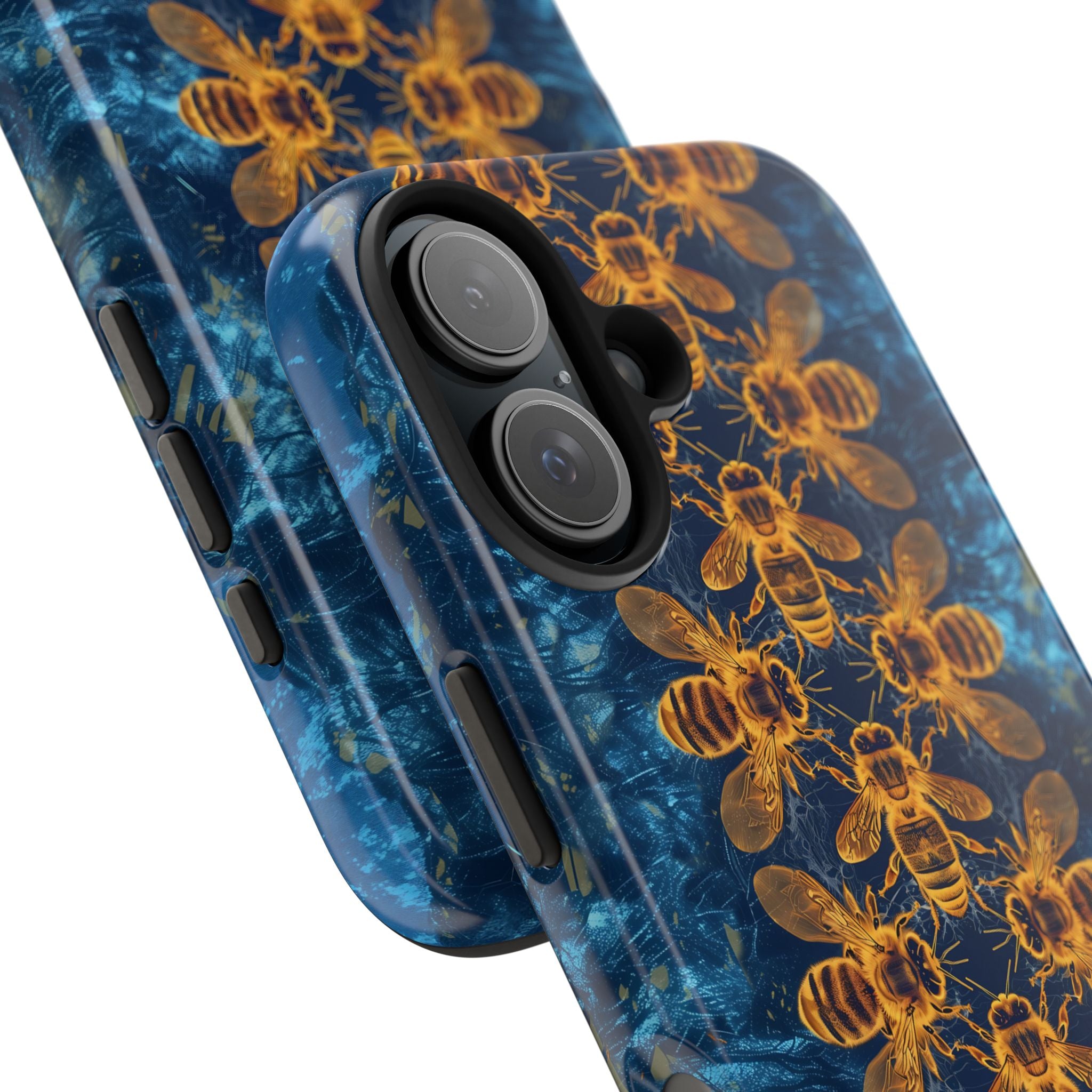 Bees On Blue iPhone Case