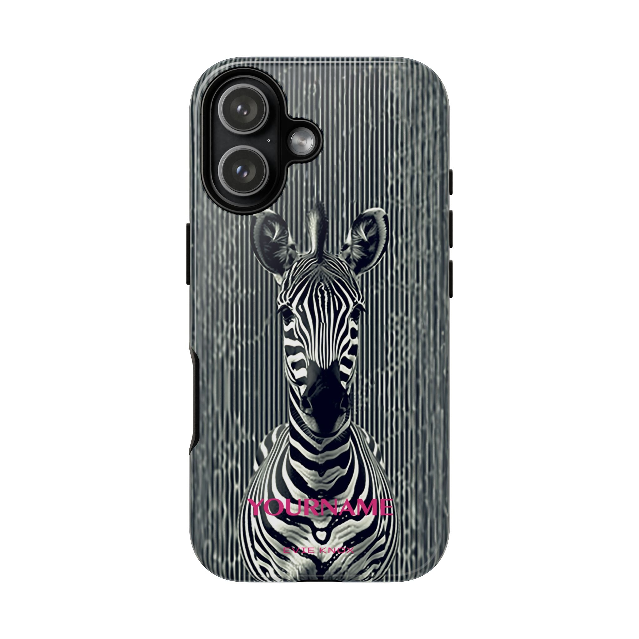 Zebra on Stripes Phone Case - Tough Protective iPhone Cover