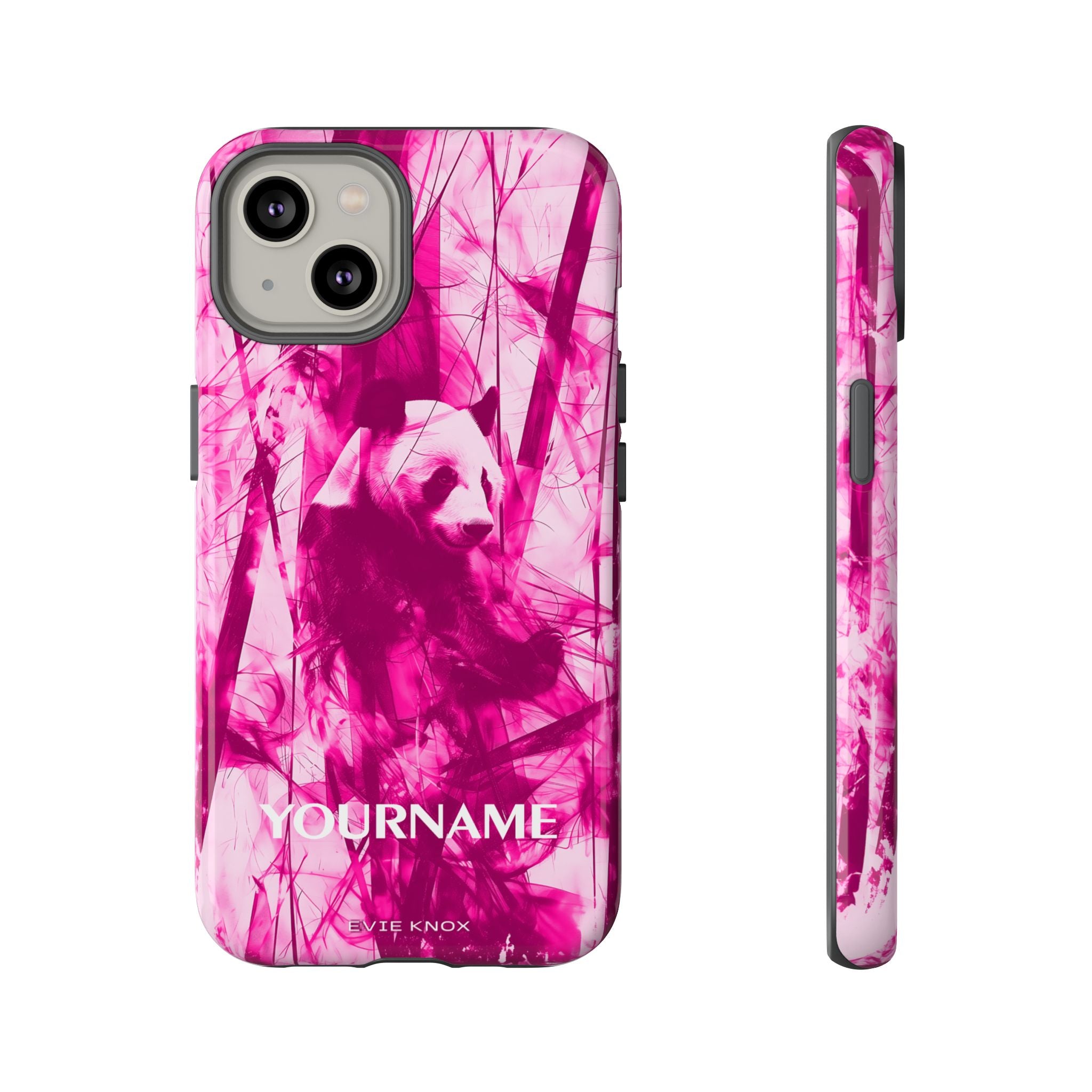 Berry Panda on Bamboo iPhone Case — Abstract Protective Tough Case