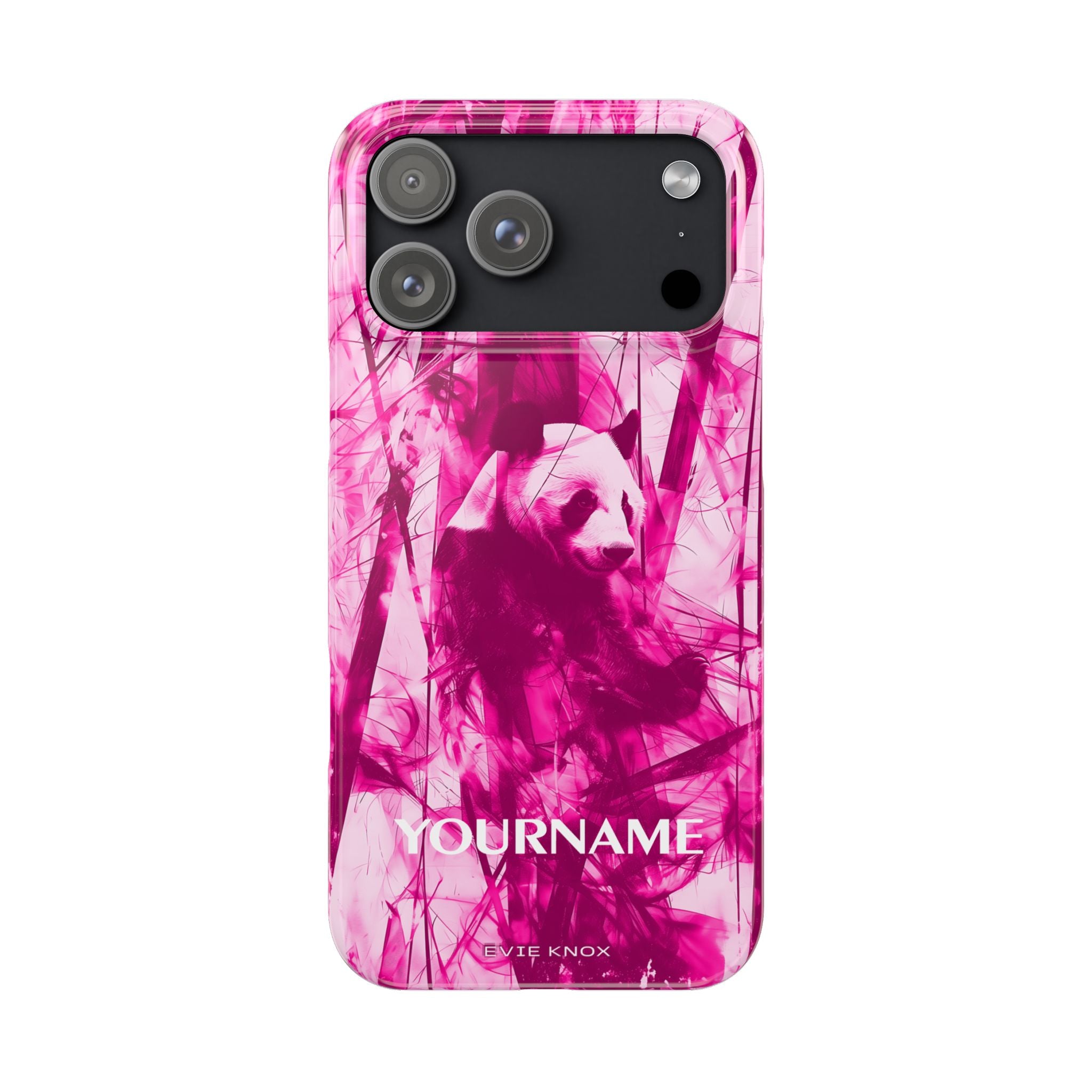 Berry Panda on Bamboo iPhone Case — Abstract Protective Slim Case