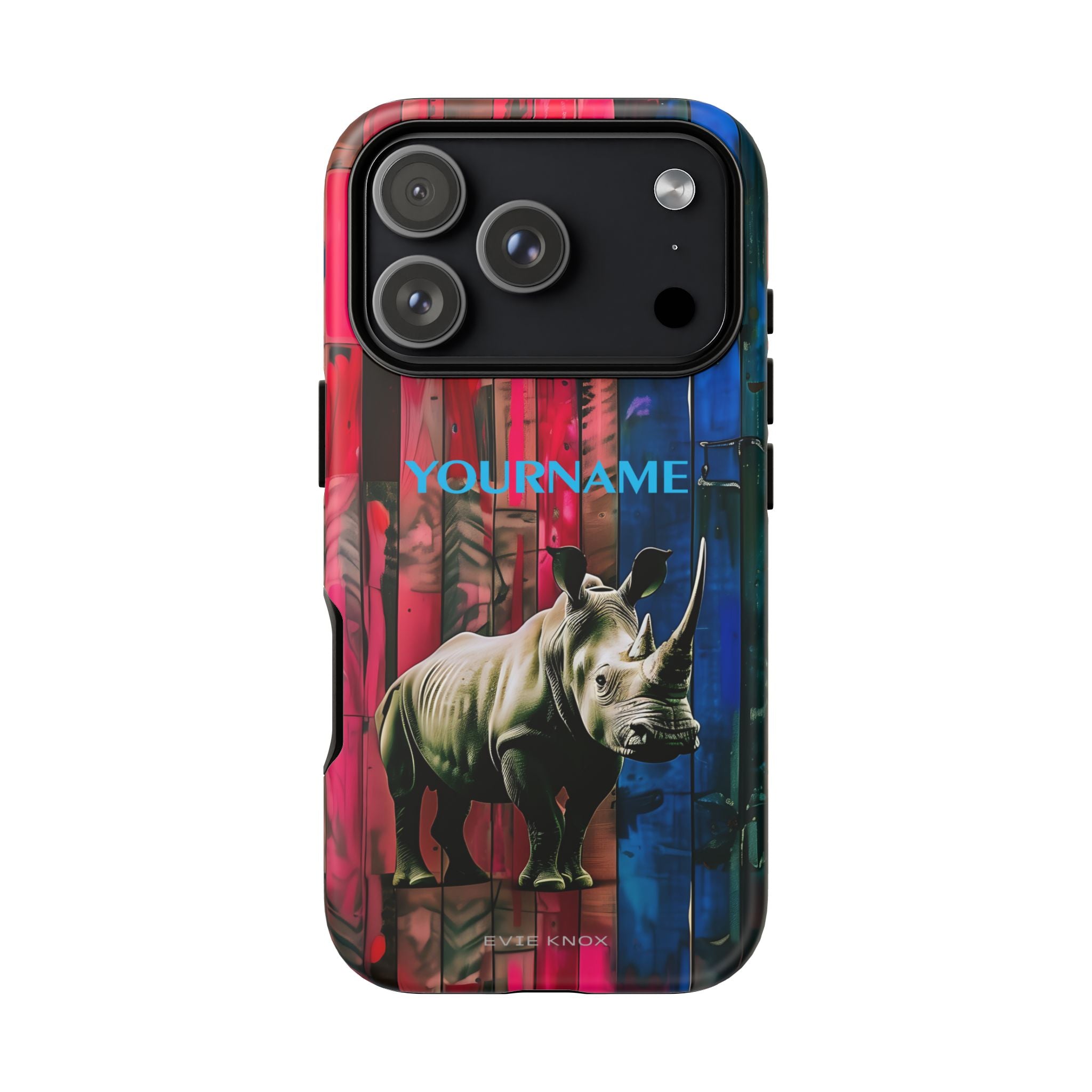 Rhinoceros Graphic Tough Phone Case — Personalized Protective Cover