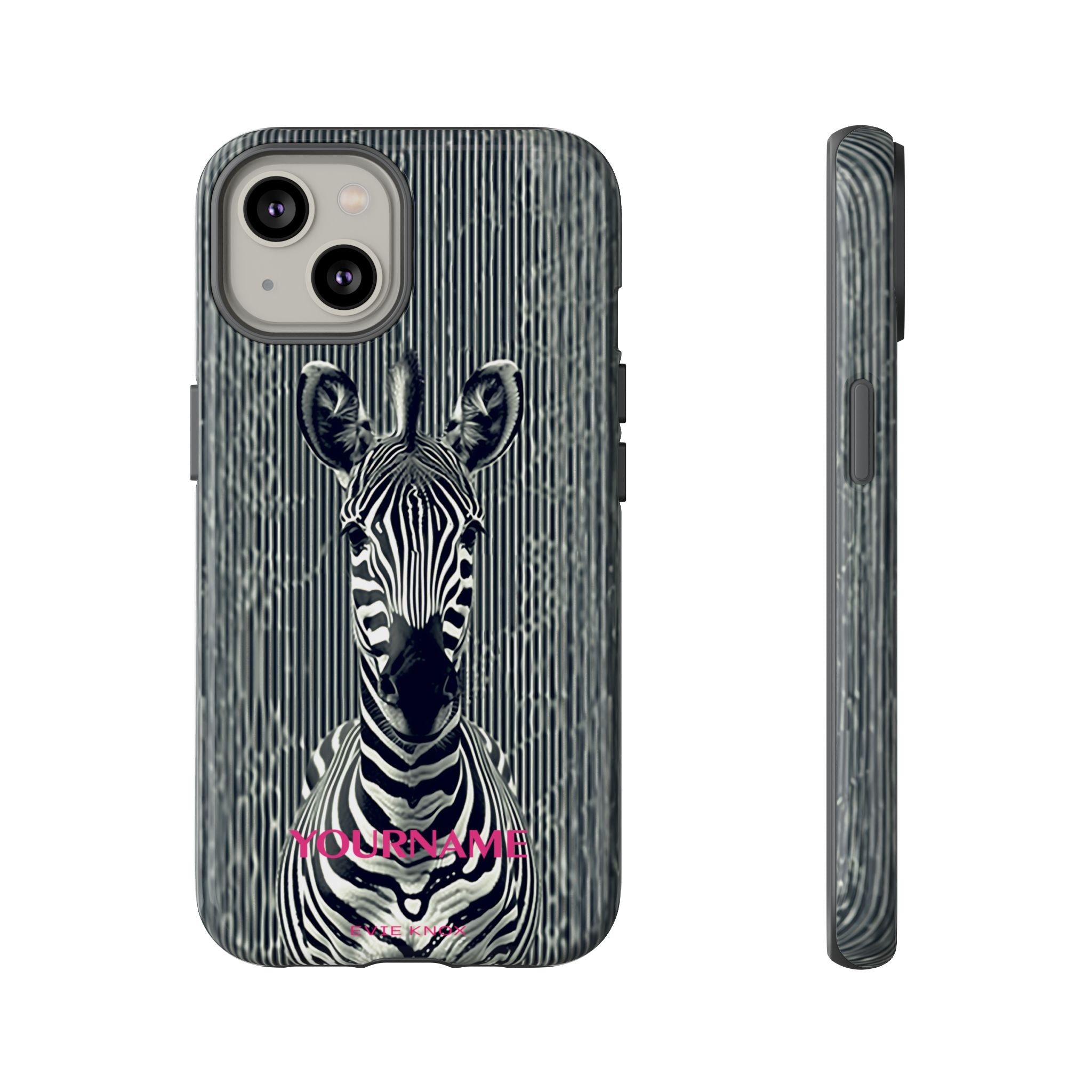 Zebra on Stripes Phone Case - Tough Protective iPhone Cover