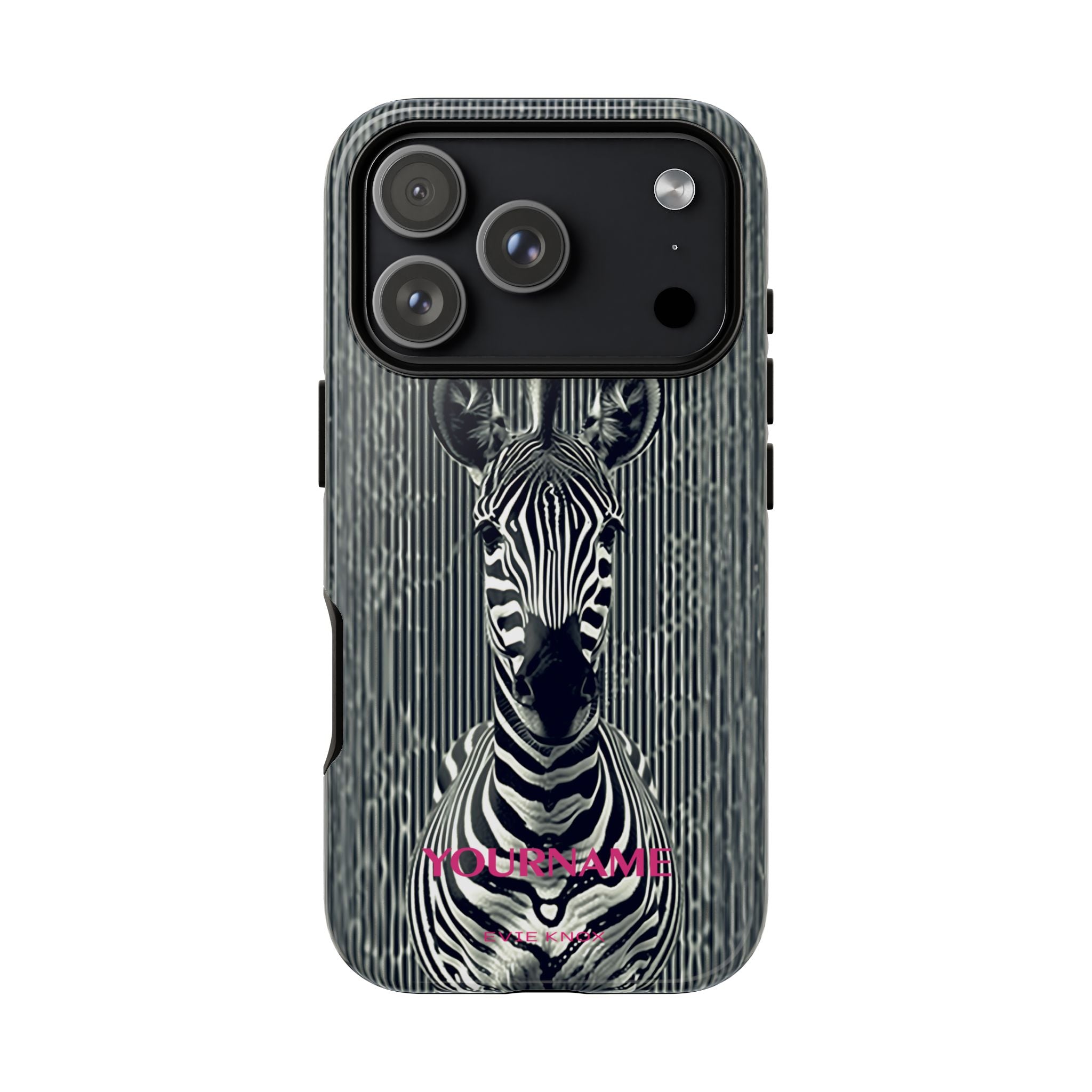 Zebra on Stripes Phone Case - Tough Protective iPhone Cover