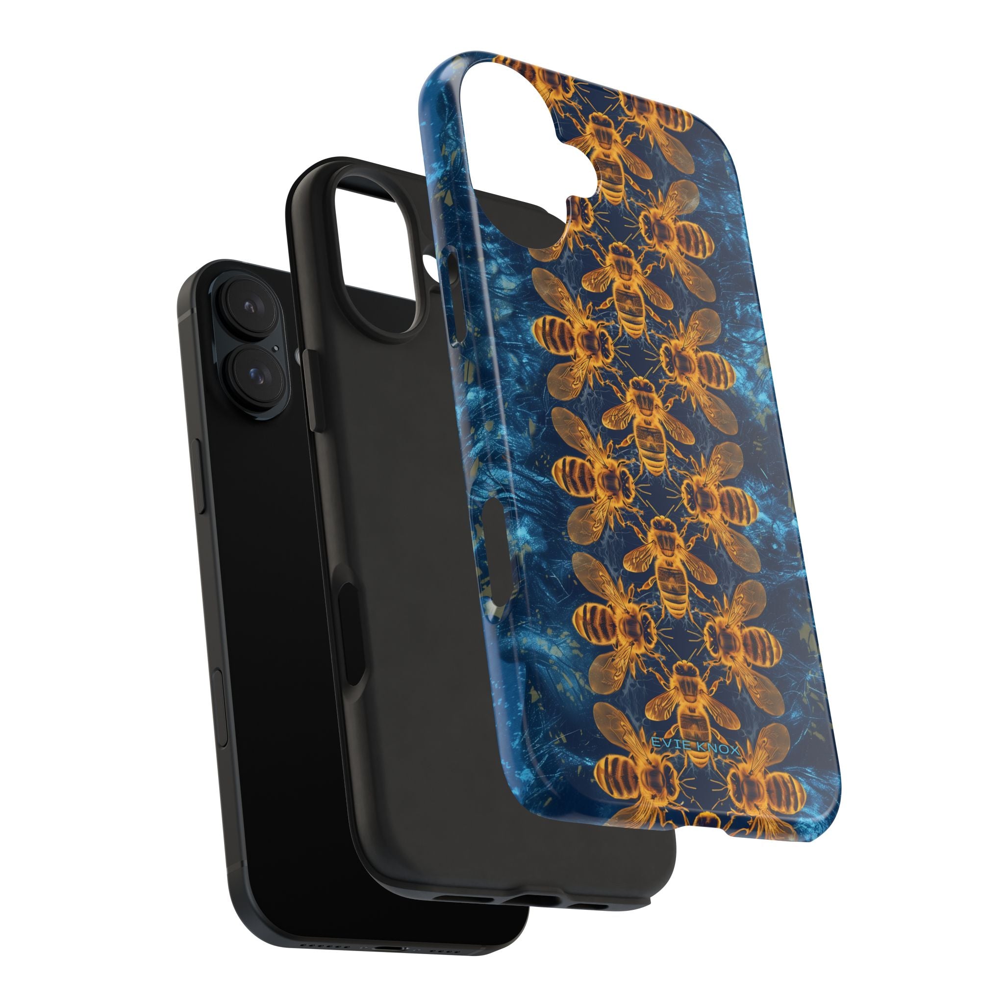 Bees On Blue iPhone Case