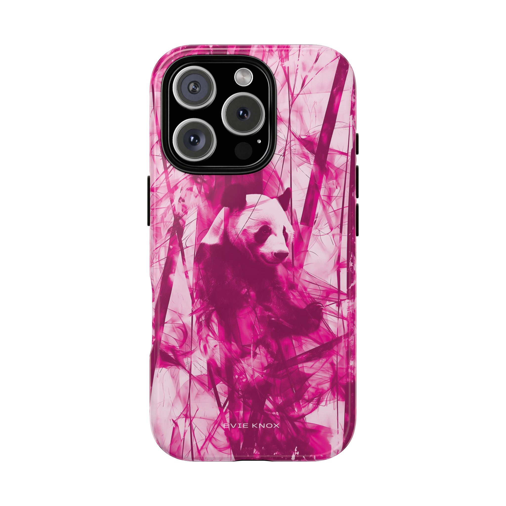 Berry Panda on Bamboo iPhone Case — Abstract Protective Tough Case