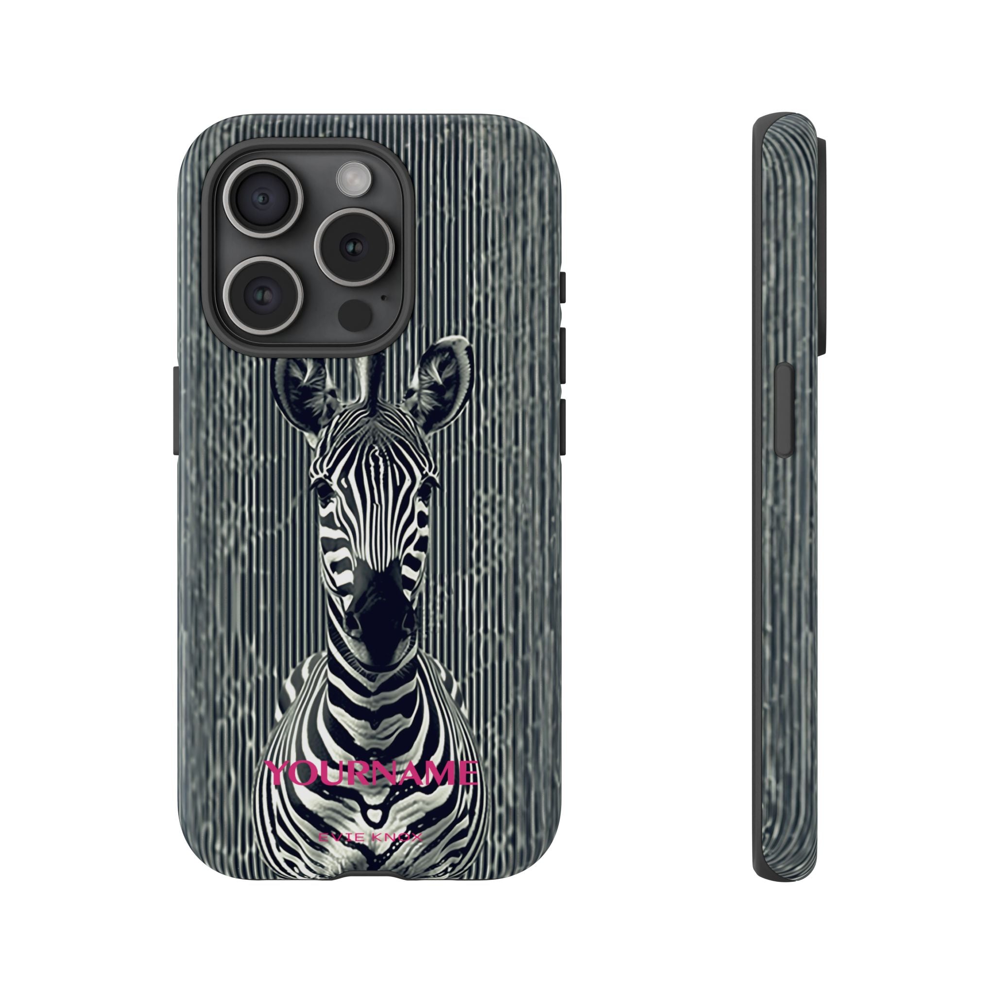 Zebra on Stripes Phone Case - Tough Protective iPhone Cover