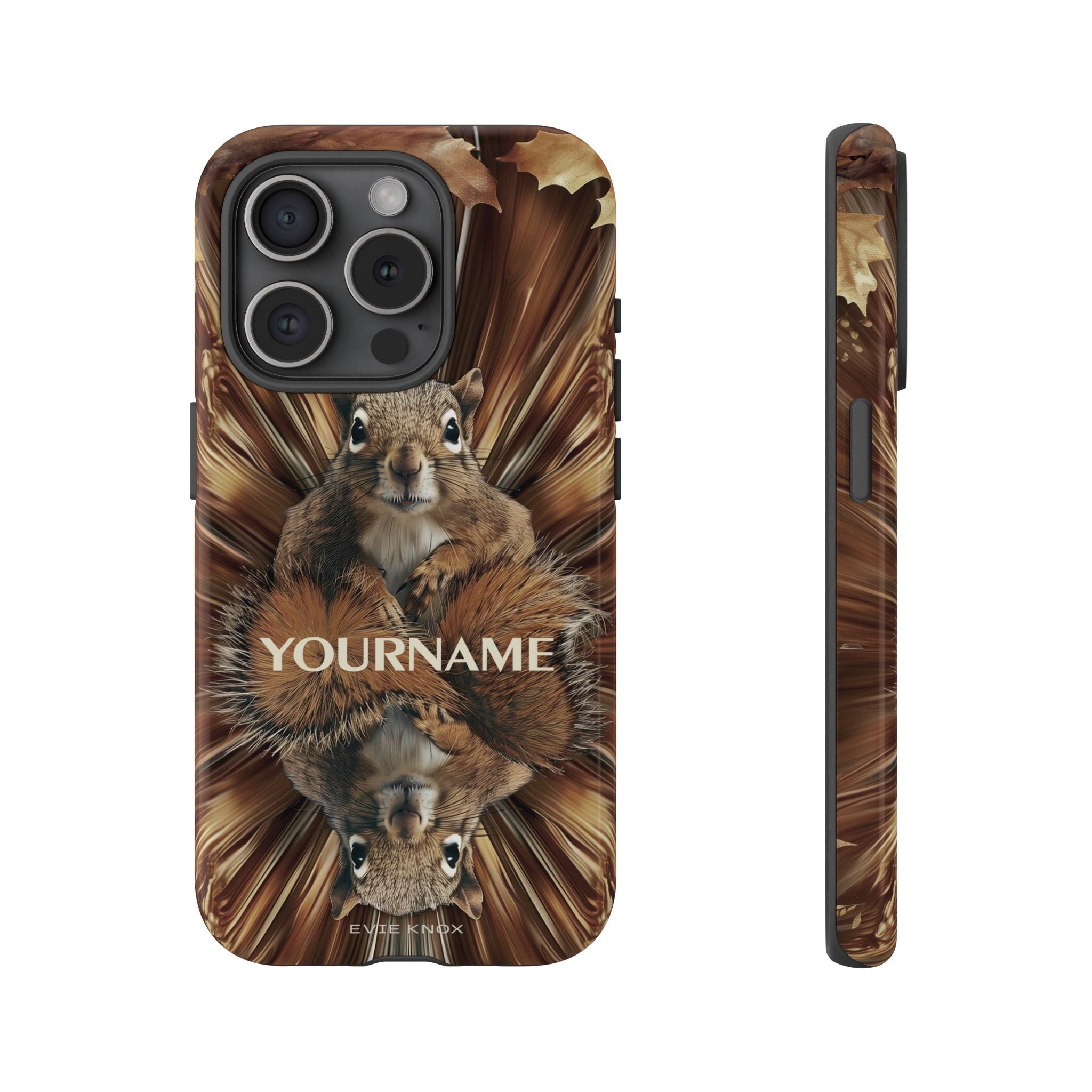 Kaleidoscope Squirrel Tough Phone Case — Cute Woodland Animal iPhone Case