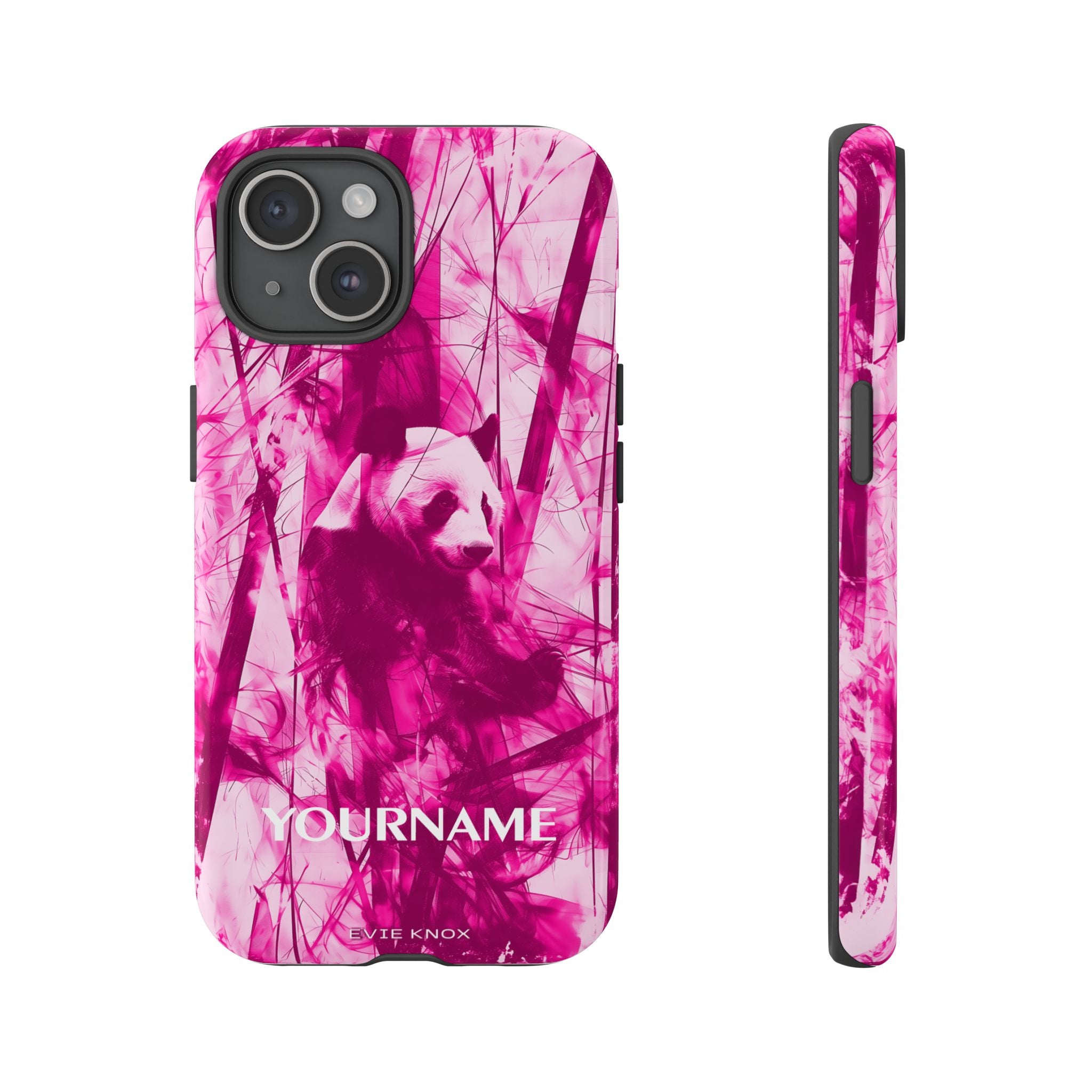 Berry Panda on Bamboo iPhone Case — Abstract Protective Tough Case