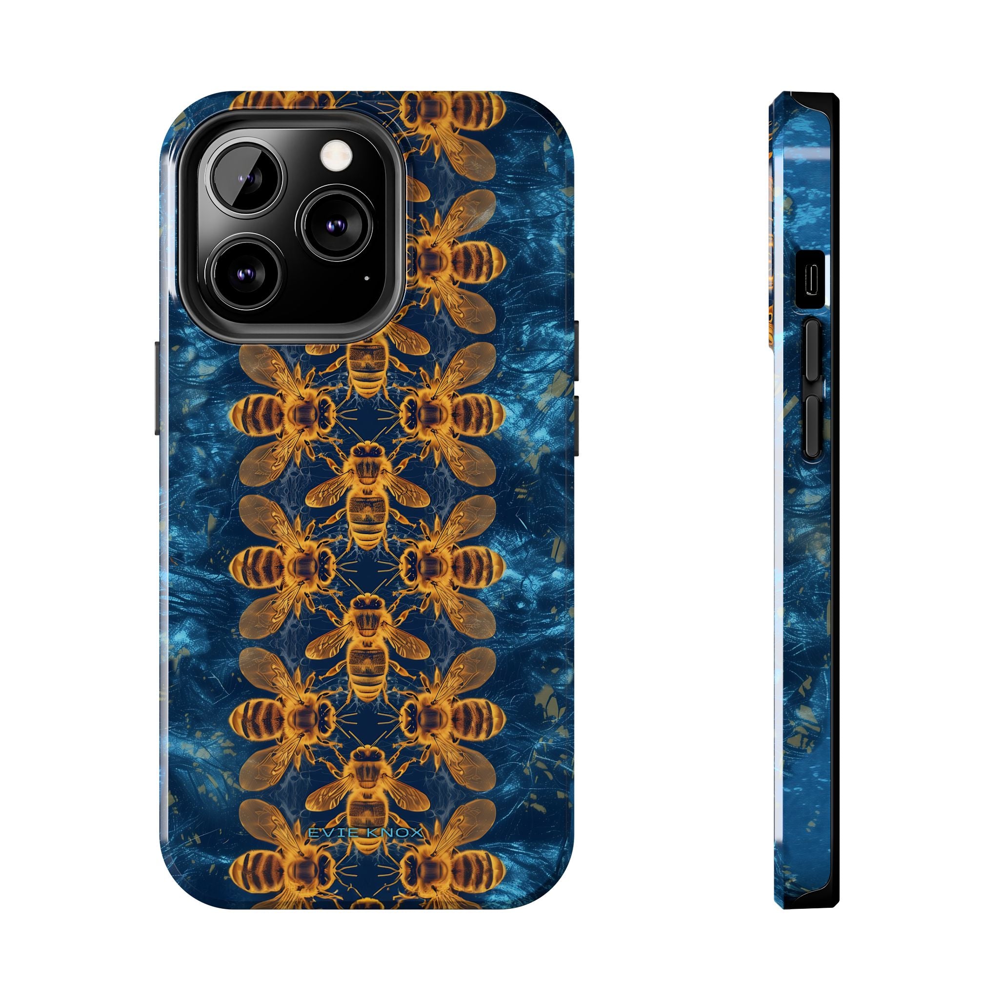 Bees On Blue iPhone Case