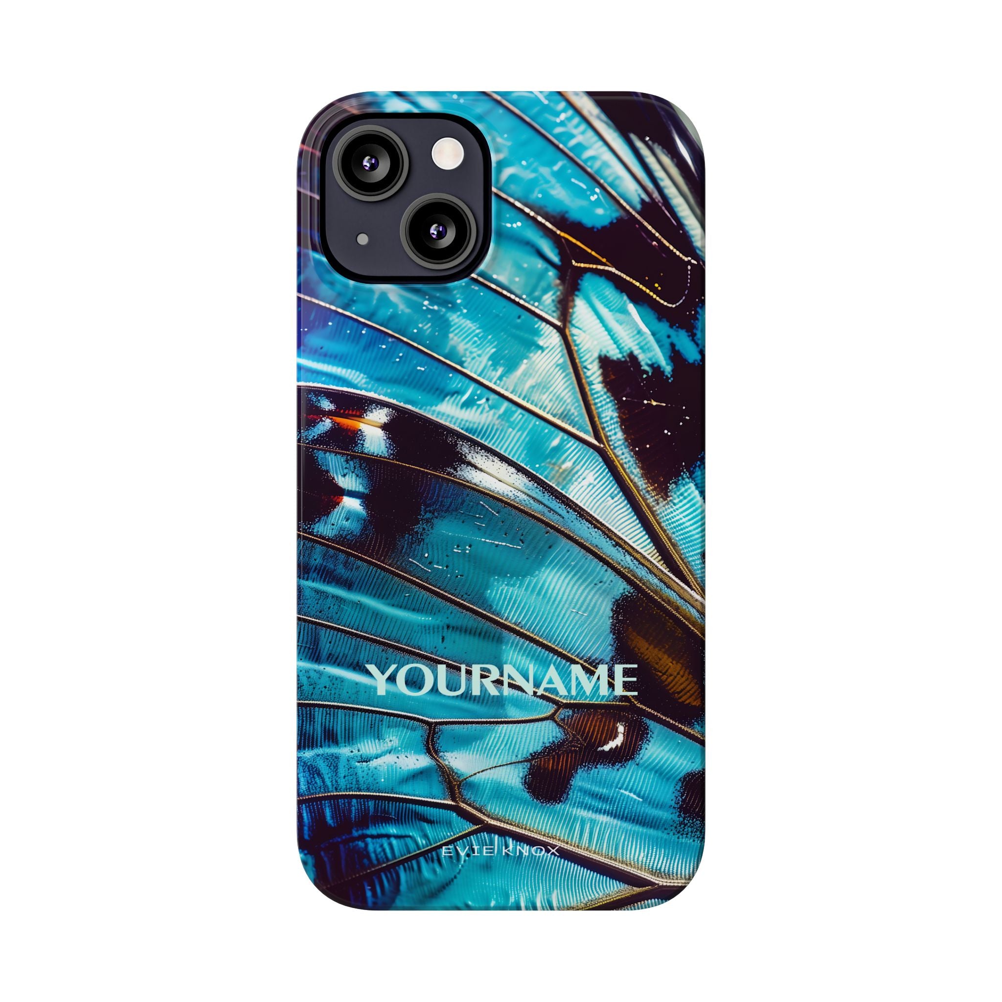 Blue Morpho Butterfly Wing Slim Phone Case