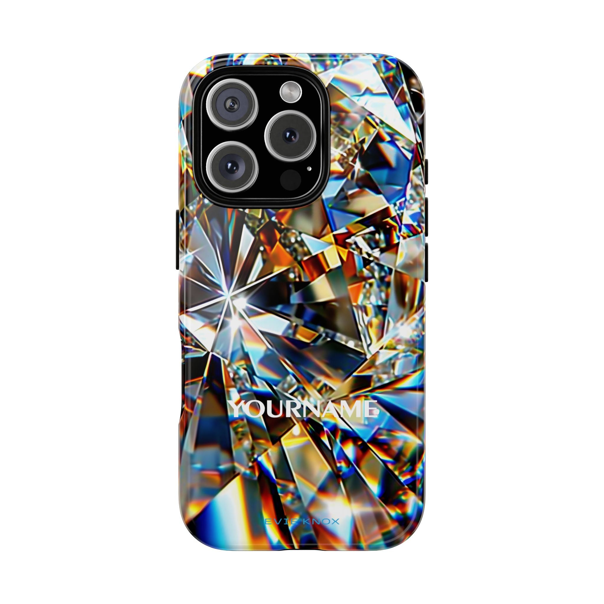 Diamond Facet Tough Case — Prismatic Crystal Print Phone Cover