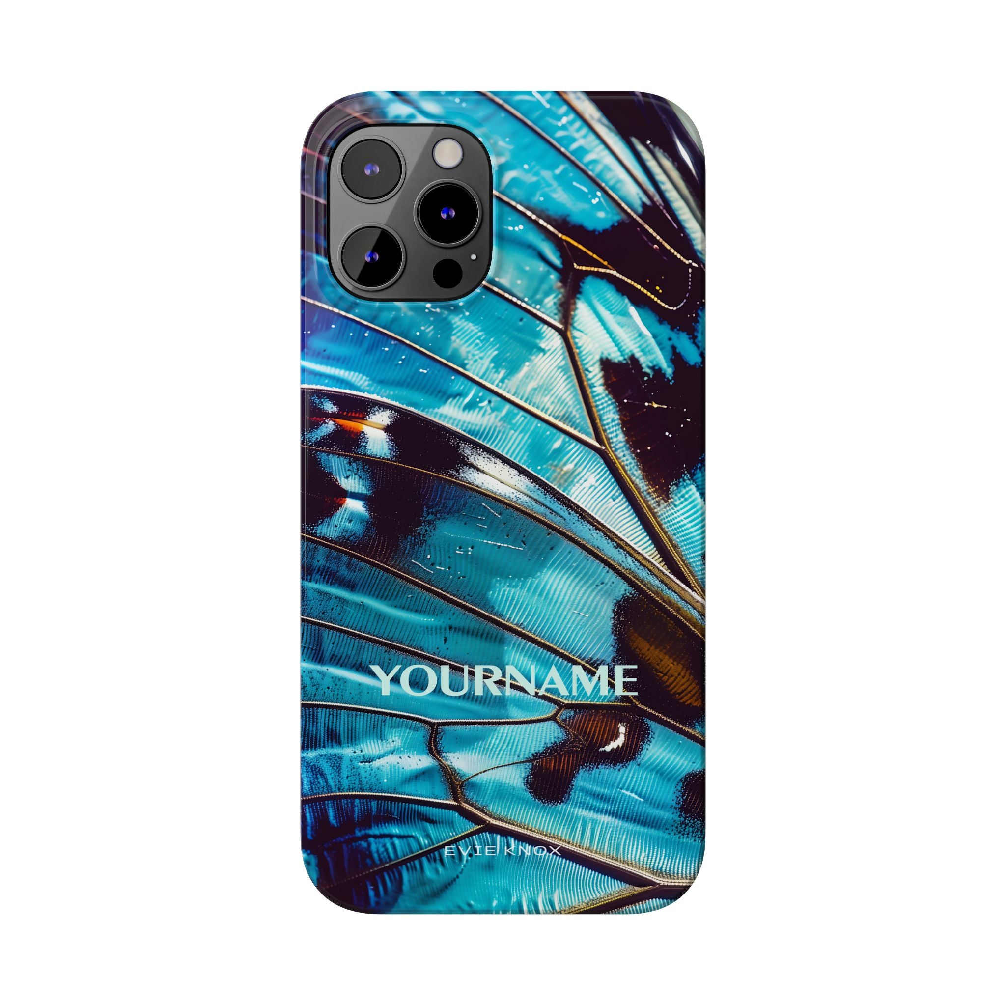 Blue Morpho Butterfly Wing Slim Phone Case