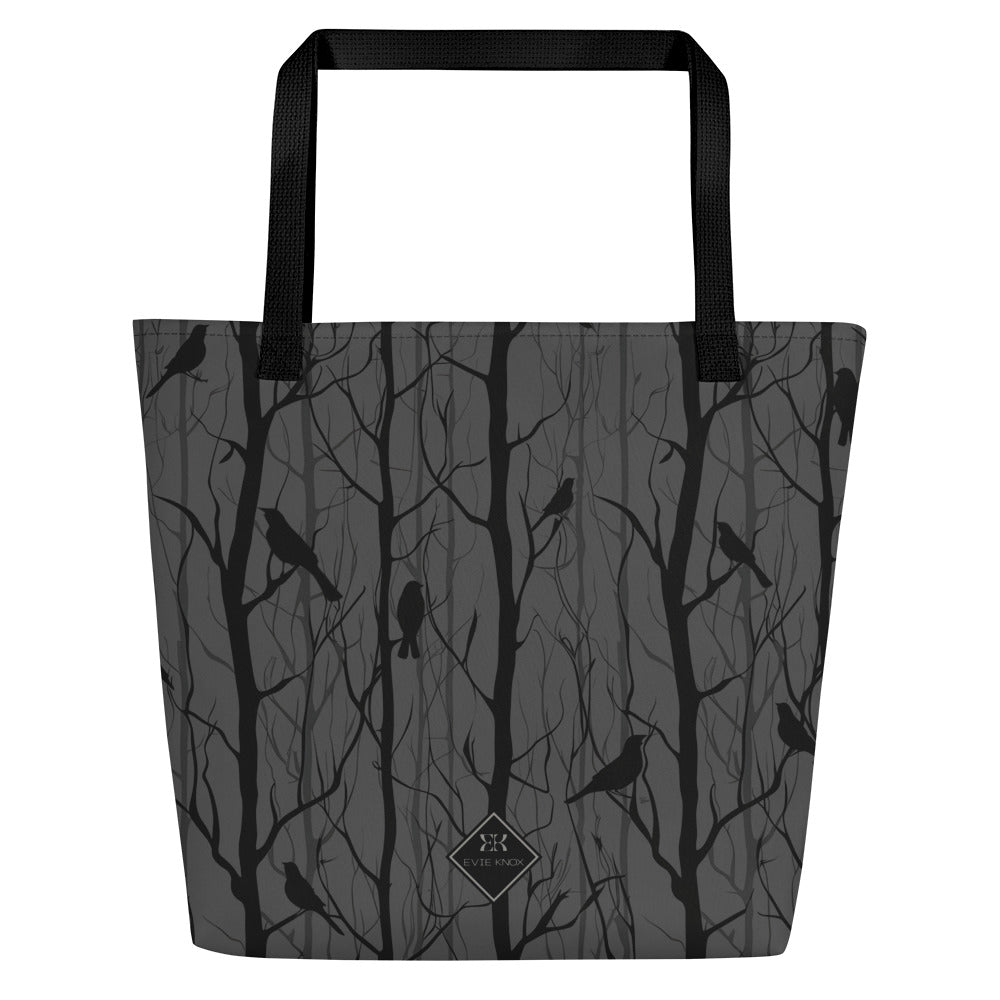 Birds In Shadow Large Tote Bag