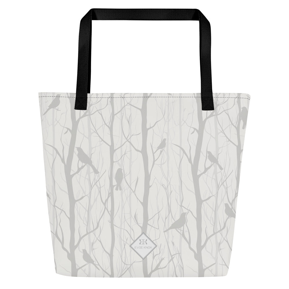 Birds In Shadow Large Tote Bag
