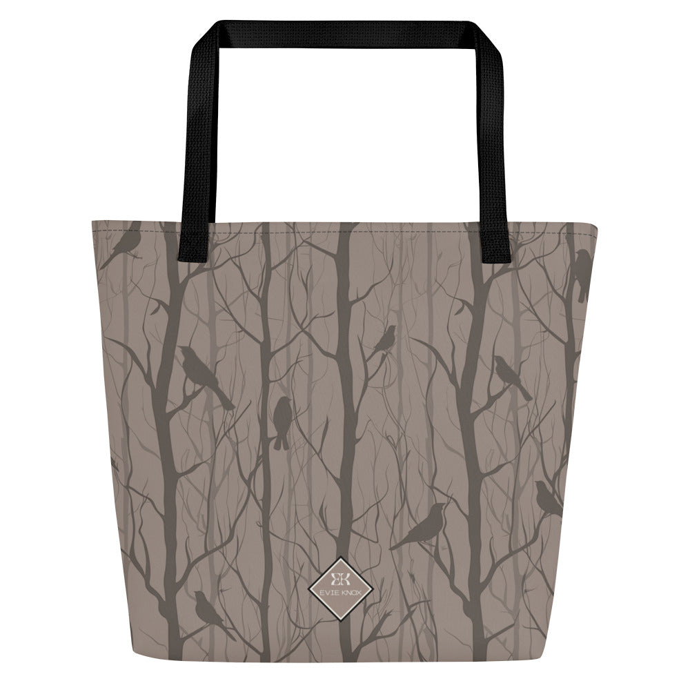Birds In Shadow Large Tote Bag