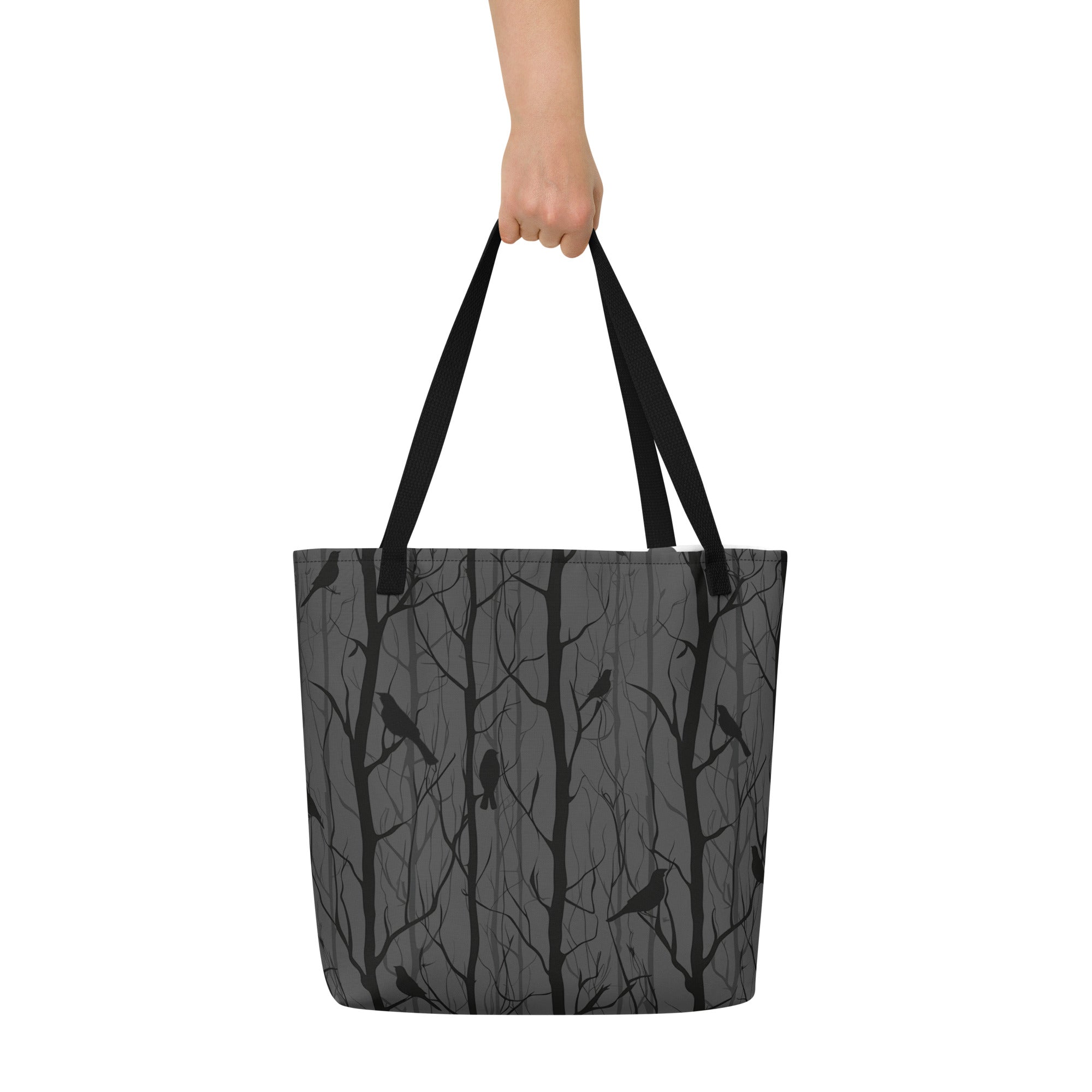 Birds In Shadow Large Tote Bag