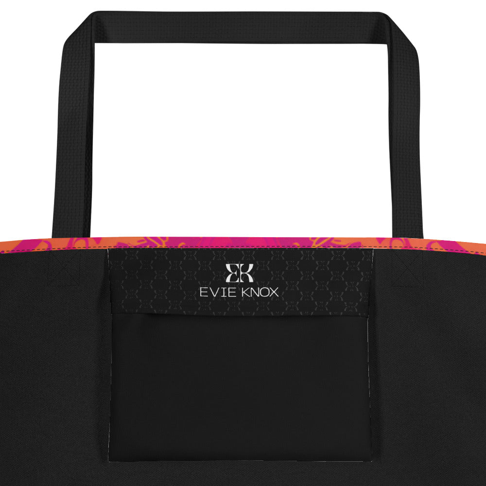 French Fractal Large Tote Bag