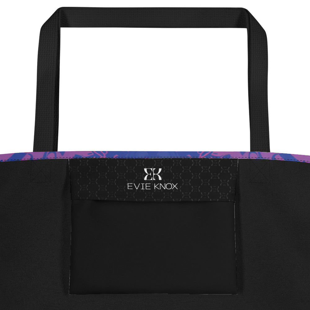 French Fractal Large Tote Bag